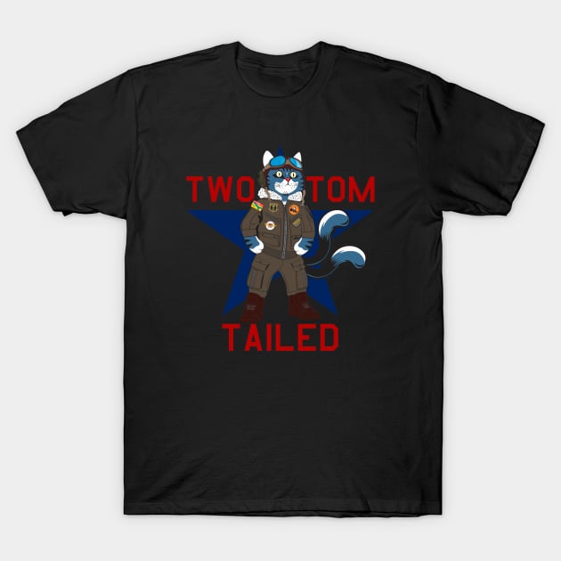 Two Tailed Tom - - Pilot Star - - Tagged T-Shirt by Two Tailed Tom